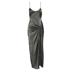 🌷SKIMS Silk Slip with High Slit -  Size 2X Gunmetal Grey